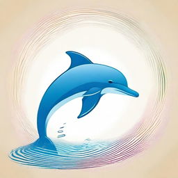 An artistic illustration where the number 6 is morphing into a dolphin