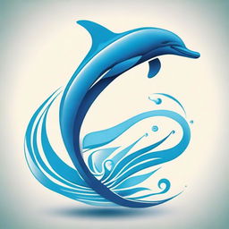 An artistic illustration where the number 6 is morphing into a dolphin