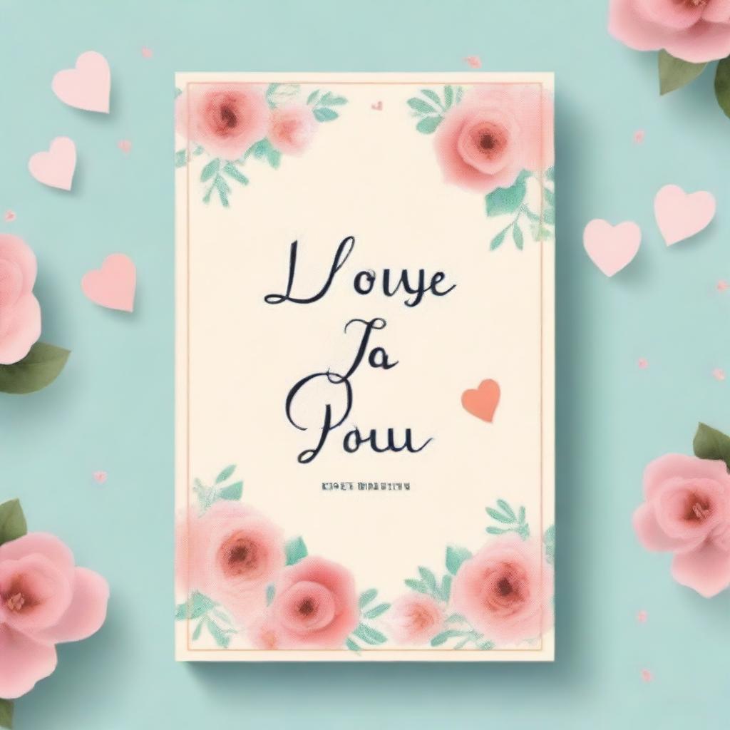 Create a book cover with the title 'I Love You Est