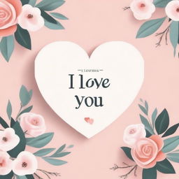 Create a book cover with the title 'I Love You Est