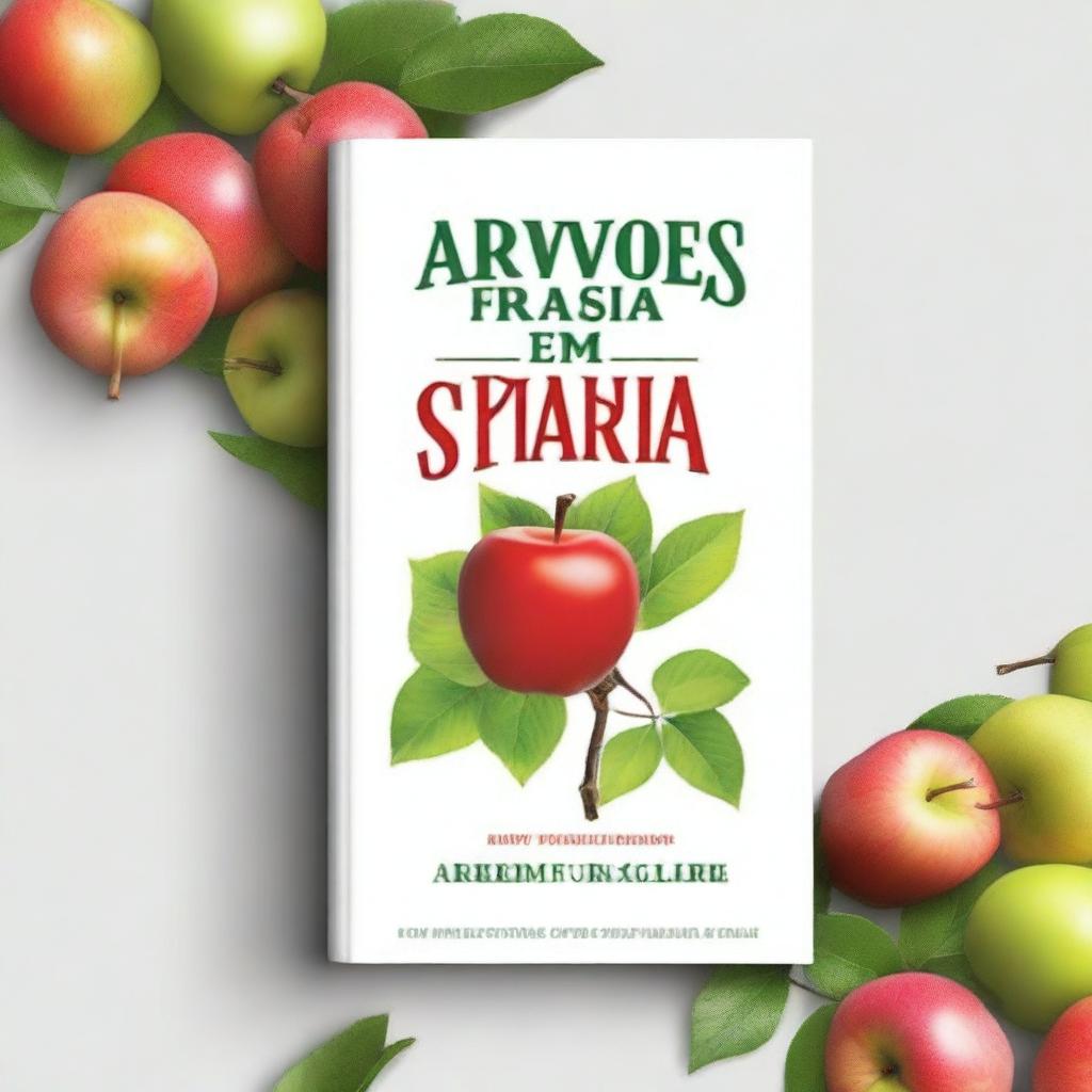 Create a book cover for a book titled 'Árvores Frutíferas em Casa'