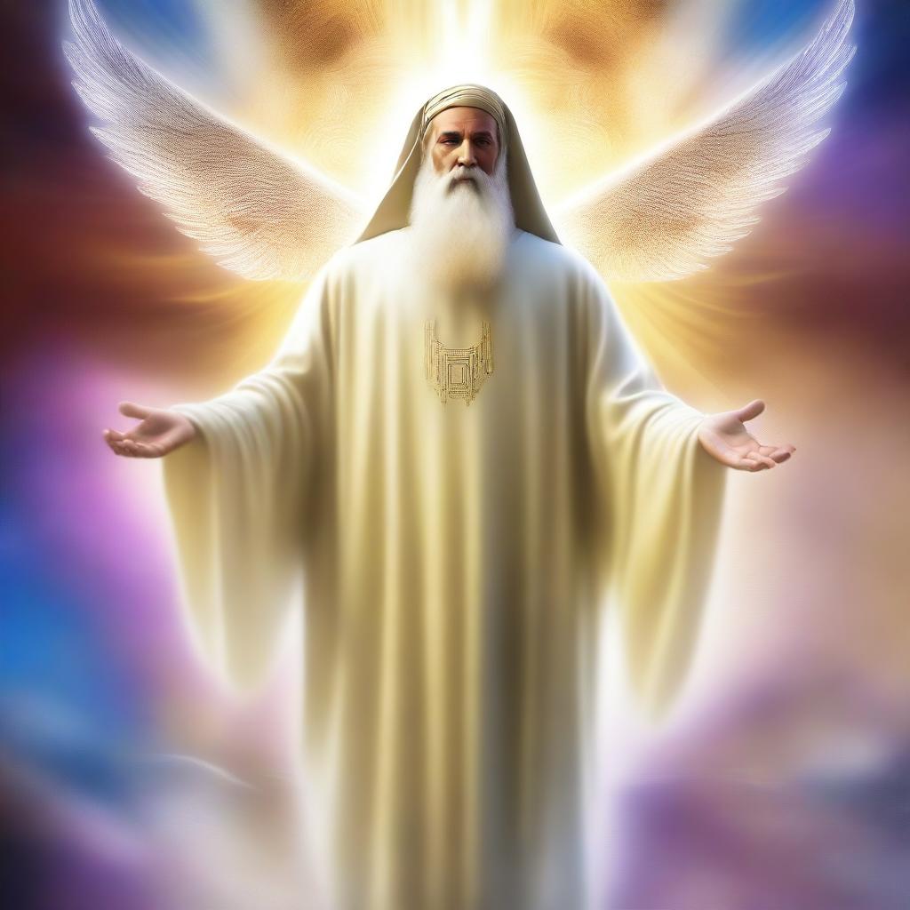 An artistic representation of Yahweh, the Hebrew name for God, depicted with an ethereal and divine presence