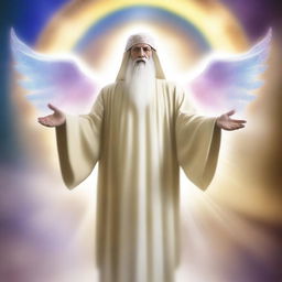 An artistic representation of Yahweh, the Hebrew name for God, depicted with an ethereal and divine presence