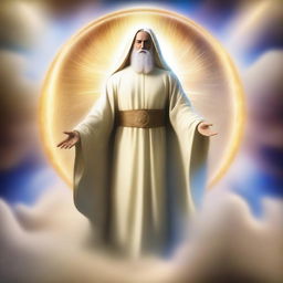 An artistic representation of Yahweh, the Hebrew name for God, depicted with an ethereal and divine presence