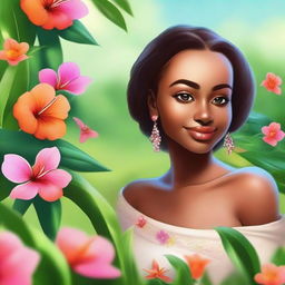 A beautiful and serene image of Malaika, featuring vibrant colors and a peaceful atmosphere