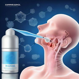 Create an image depicting a novel intranasal nano vaccine with siRNA technology