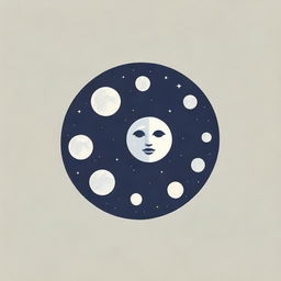 A logo featuring the various phases of the moon, arranged in a circular pattern.