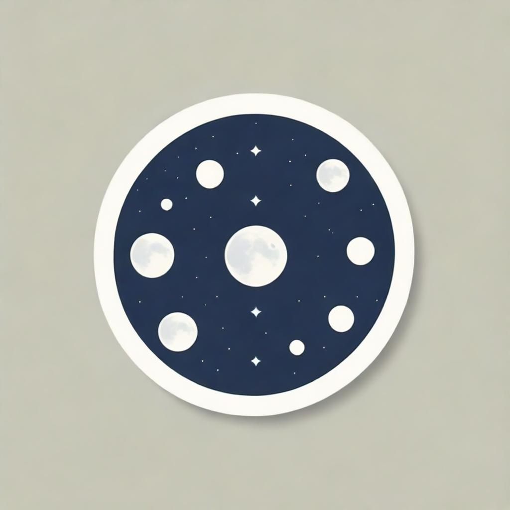 A logo featuring the various phases of the moon, arranged in a circular pattern.