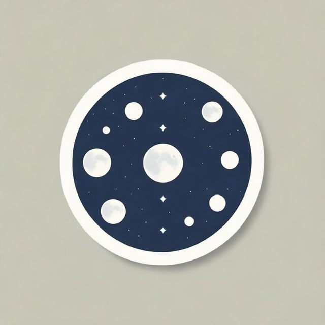 A logo featuring the various phases of the moon, arranged in a circular pattern.