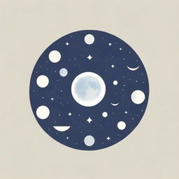 A logo featuring the various phases of the moon, arranged in a circular pattern.