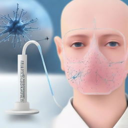 Create an image depicting a plug-and-play nano-system for the novel intranasal administration of a multiepitope nano-vaccine against COVID-19