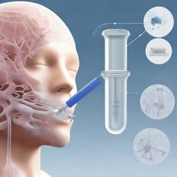 Create an image depicting a plug-and-play nano-system for the novel intranasal administration of a multiepitope nano-vaccine against COVID-19