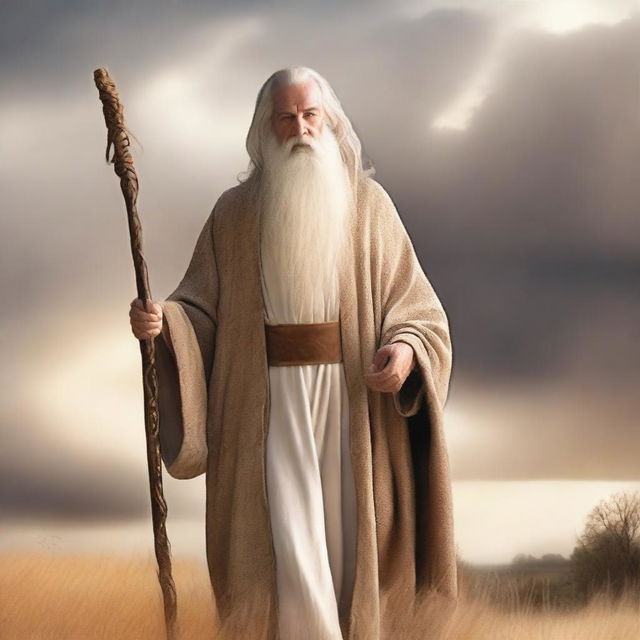 Create an image of Enoch, a biblical figure known for his righteousness and walk with God