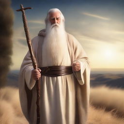 Create an image of Enoch, a biblical figure known for his righteousness and walk with God