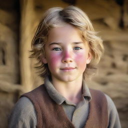 A portrait of a character: a young stable boy