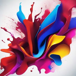 Create an artistic image that embodies the concept of 'bleed art', with abstract shapes and vibrant colors blending together in a fluid and dynamic manner