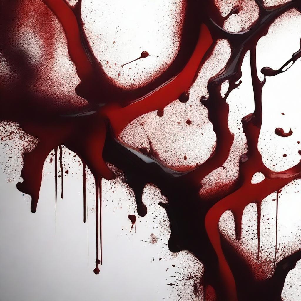 Create an artistic image that embodies the concept of 'blood art', with dark, intense colors and abstract shapes that suggest the flow and texture of blood