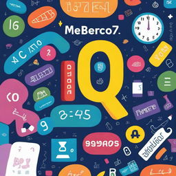 A colorful and engaging cover for a mathematics book designed for a 10-year-old child