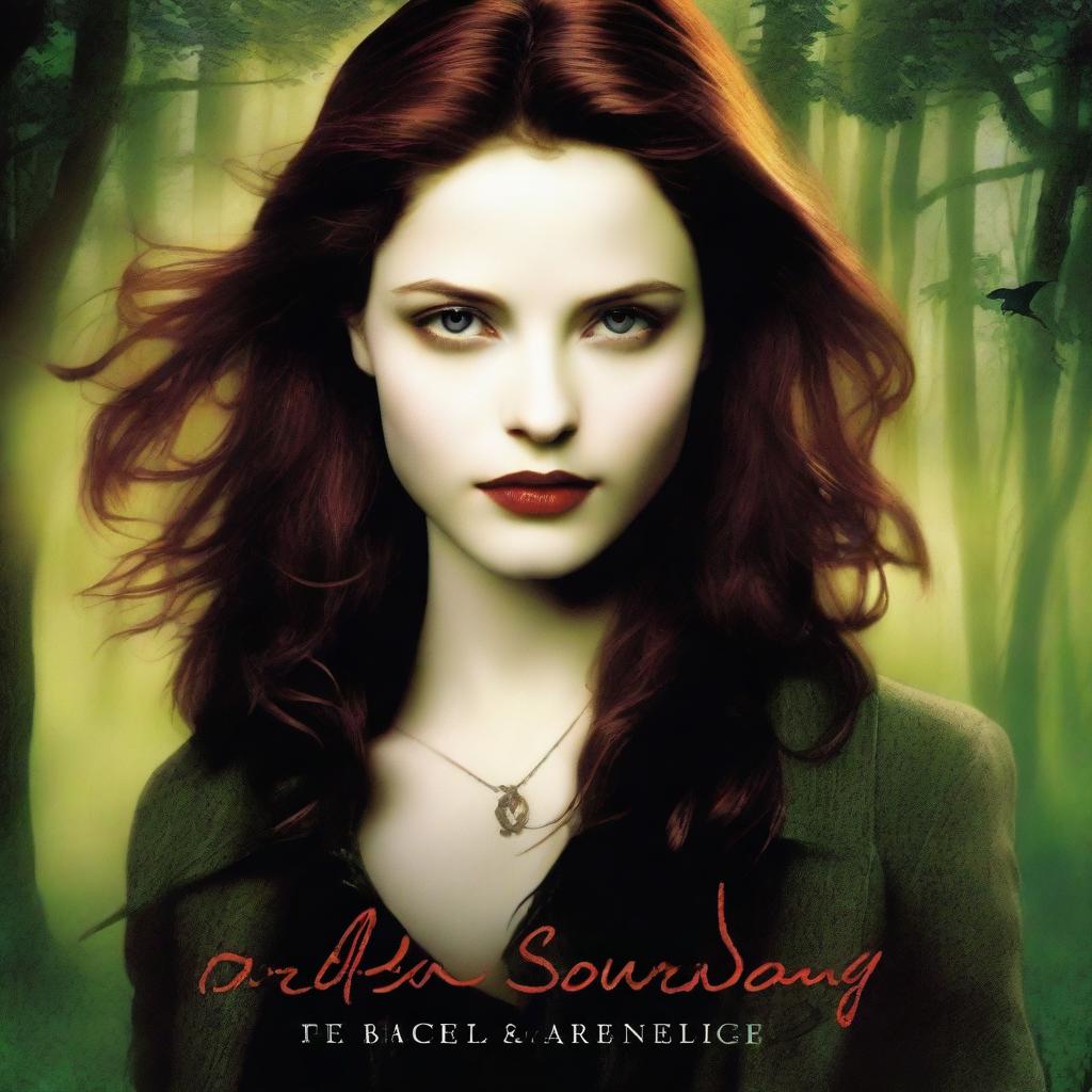 A Twilight Saga book cover featuring Bella Swan as a young, lively woman with a vibrant and energetic demeanor