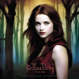 A Twilight Saga book cover featuring Bella Swan as a young, lively woman with a vibrant and energetic demeanor