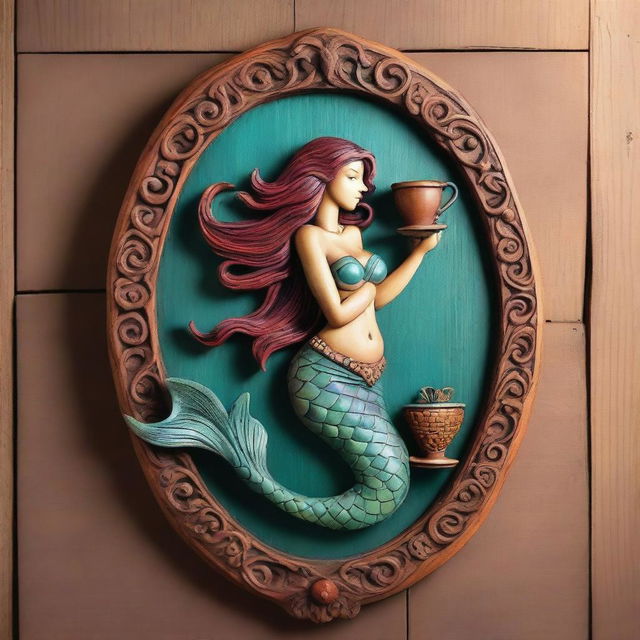 A beautifully crafted tavern sign featuring a mermaid