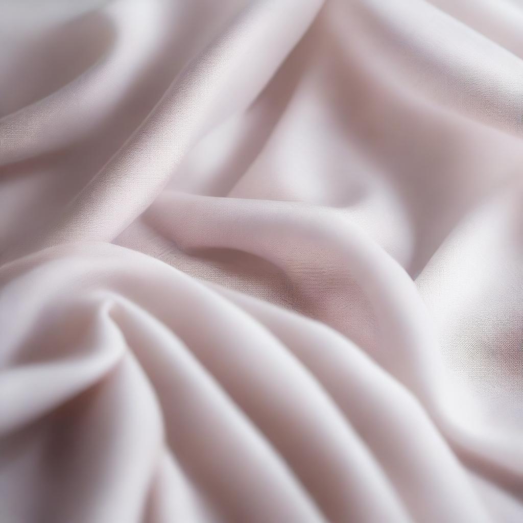 A detailed close-up of a light material fabric