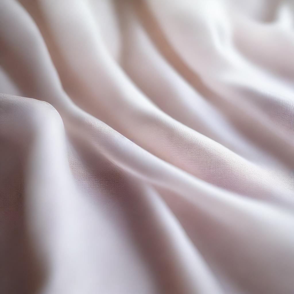 A detailed close-up of a light material fabric