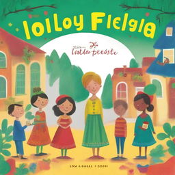 Design a heartwarming book cover for 'The Holiday Fiesta' by Leya Pooh