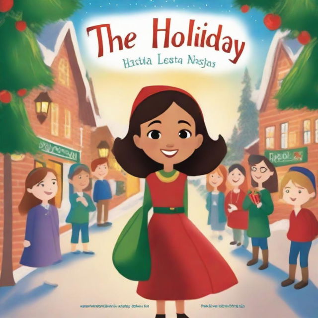 Create a heartwarming storybook cover for 'The Holiday Fiesta'