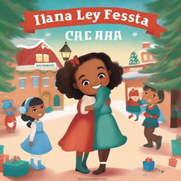 Create a heartwarming storybook cover for 'The Holiday Fiesta' by Leya Pooh