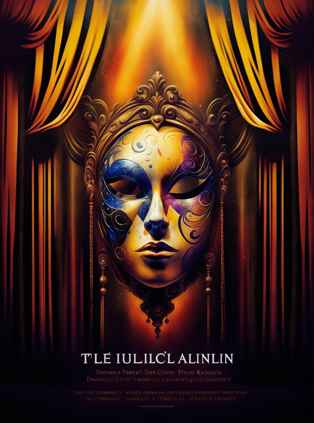 Create a dynamic and eye-catching poster for 'The University of Auckland DRAMA 202 Presents The Illusion, Freely Adapted by Tony Kushner from Pierre Corneille’s L’illusion Comique, Directed by Leo Gene Peters