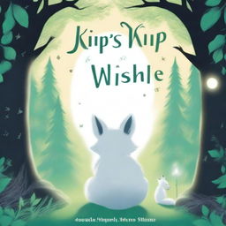 A book cover titled 'Kip's Wish' with the title in glowing white cursive at the top