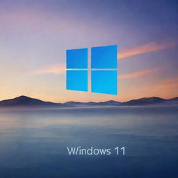 An eye-catching advertisement promoting the installation of Windows 11 with an appealing background theme related to technology