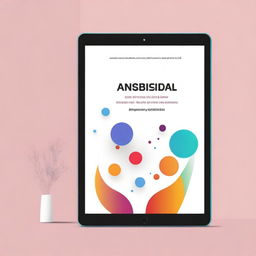 Uma capa de e-book sobre ansiedade, com um design moderno e limpo