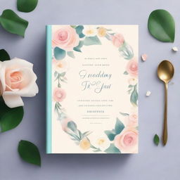 A beautifully designed book cover for a wedding guide