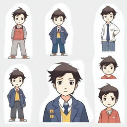 Create an image depicting the life story of a character named Hayato