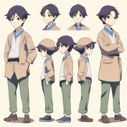 Create an image depicting the life story of a character named Hayato