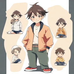 Create an image depicting the life story of a character named Hayato