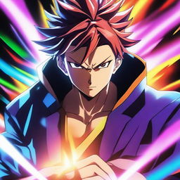 Hayato, a character with a strong and determined expression, is depicted in a moment of awakening