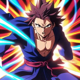 Hayato, a character with a strong and determined expression, is depicted in a moment of awakening