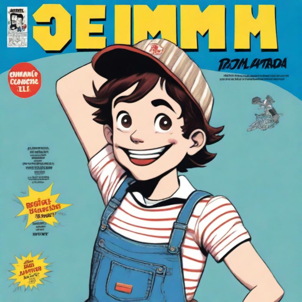 A book cover featuring an older boy with brown eyes, short dark brown hair, and a slim body