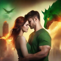 Create a book cover for a New Adult post-apocalyptic shapeshifter romance