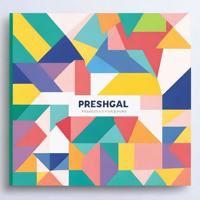 A clean and aesthetically pleasing preschool workbook cover with plenty of space to insert subject elements