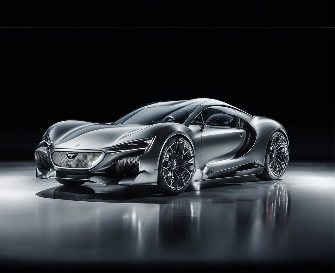 The 'Limited Grip' car is a futuristic, high-speed vehicle with a sleek, chrome exterior, minimal tread wheels, and a minimalist interior designed for thrill-seekers