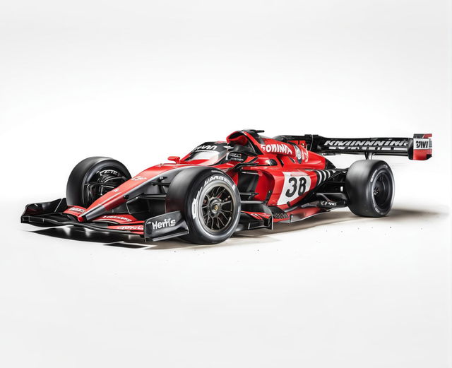 The 'Winning Formula' car is a high-performance racing vehicle with a lightweight carbon fiber body, striking red and black exterior, advanced aerodynamics, and a functional, precision-focused interior designed for dominating the track