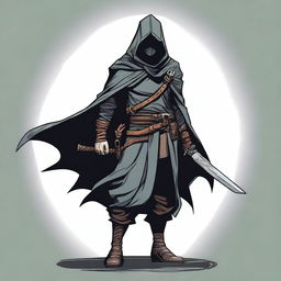 A detailed illustration of a human rogue from Dungeons and Dragons