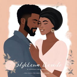 Create a book cover featuring a black couple