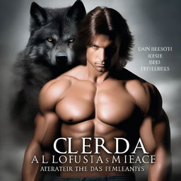 Create a dramatic book cover for a werewolf dark romance titled 'The Cursed Alpha's Mistress' by Janeth Green