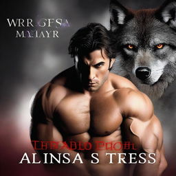 Create a dramatic book cover for a werewolf dark romance titled 'The Cursed Alpha's Mistress' by Janeth Green