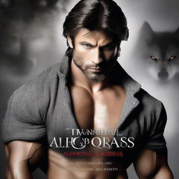 Create a dramatic book cover for a werewolf dark romance titled 'The Cursed Alpha's Mistress' by Janeth Green